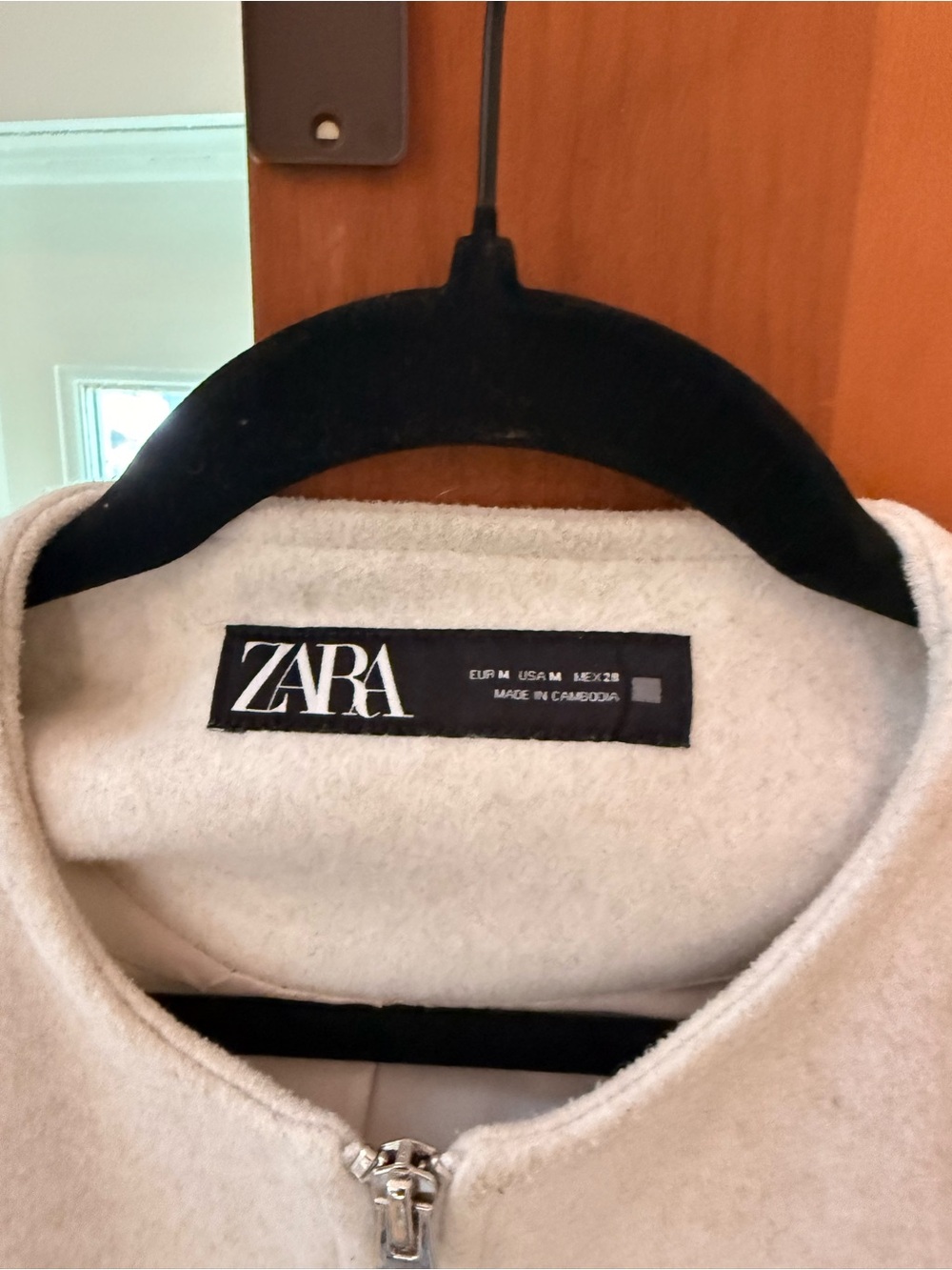 Zara Cream Fleece Zip Jacket - Picture 2 of 3